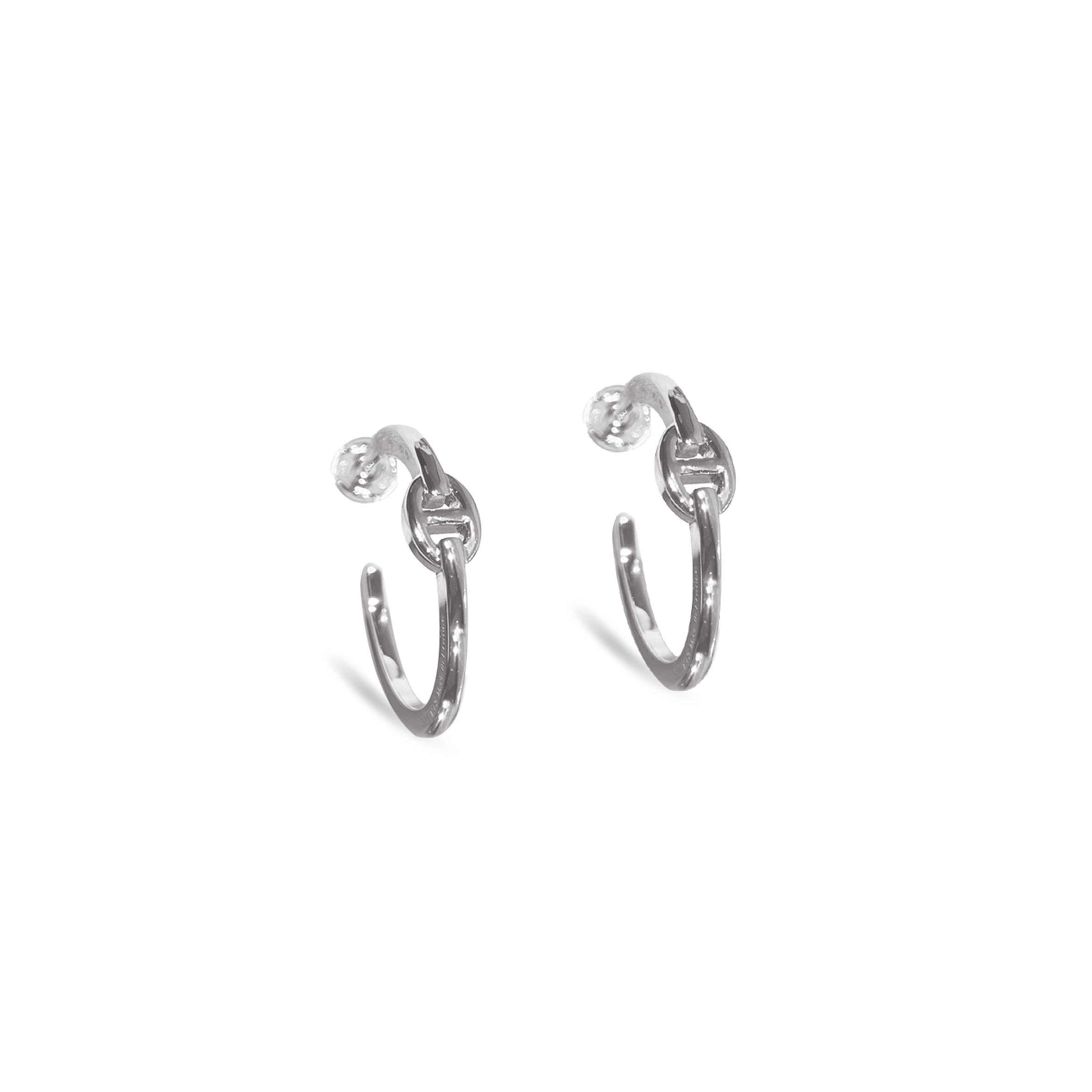 H*R*ES CHAINE D'ANCRE ENCHAINEE EARRINGS, LARGE MODEL H109510V00